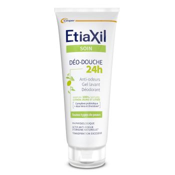 Déo-Douche 24H Gel lavant déodorant citron jaune et litsée Etiaxil - tube de 200 ml