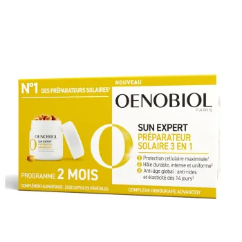 Sun Expert Préparateur solaire 3 en 1 Oenobiol - lot de 2 boîtes de 30 capsules