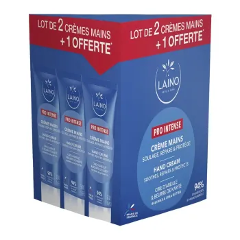 Crème mains sèches à abîmées Pro Intense Laino - lot de 3 tubes de 50ml
