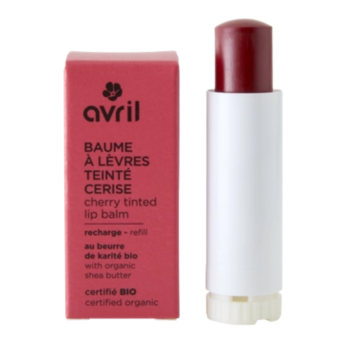 Recharge baume à lèvres teintée cerise Avril - stick de 4g