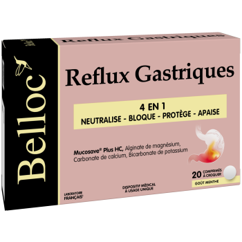 Reflux gastriques Belloc - boite de 20 comprimés à croquer