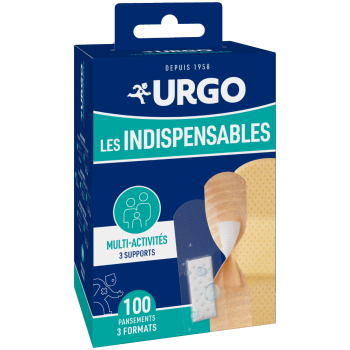 Les Indispensables Pansements multi-activités 3 formats Urgo - boîte de 100 pansements