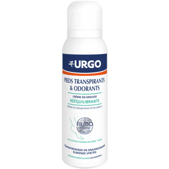 Crème mousse rééquilibrante pieds transpirants Urgo - flacon de 125ml