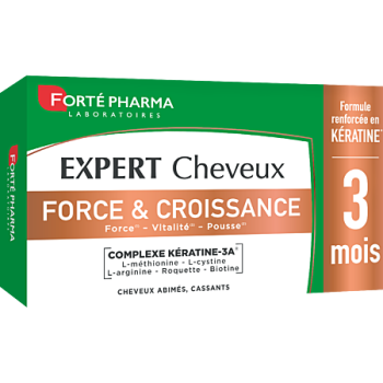 Expert cheveux Force & Croissance Forté Pharma - boîte de 90 comprimés