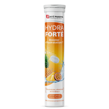 Hydra Forté booster d'hydratation arôme naturel ananas passion Forté Pharma - 24 comprimés effervescents