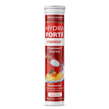 Hydra Forté énergie booster d'hydratation arôme naturel orange citron Forté Pharma - 24 comprimés effervescents
