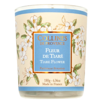 Bougie parfumée fleur de tiaré Collines de Provence - bougie de 180g