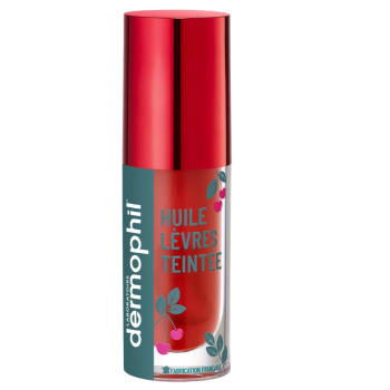Huile lèvres teintée rouge Dermophil indien - flacon de 5ml  