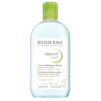 Sébium H2O Eau micellaire purifiante Bioderma - flacon de 500 ml