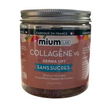 Collagène VG Derma lift sans sucres Mium Lab - pot de 42 gummies