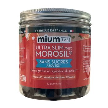 Ultra slim avec morosil sans sucres ajoutés Mium Lab - pot de 42 gummies