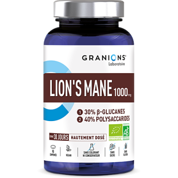 Lion's Mane bio 1000mg Granions - pot de 90 gélules