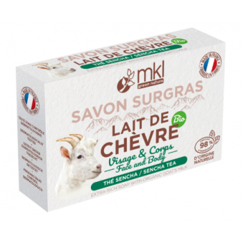 Savon surgras au lait de chèvre bio thé sencha MKL Green Nature - pain de 100g