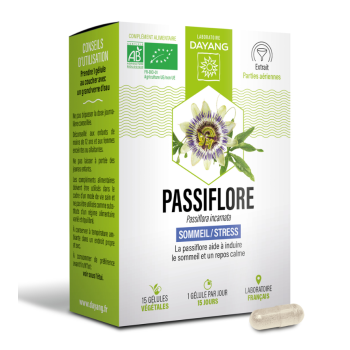 Passiflore sommeil et stress BIO Dayang - boite de 30 gélules 