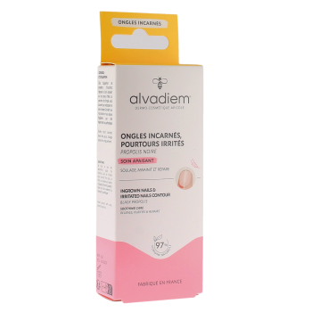 Soin apaisant ongles incarnés et pourtour irrités Alvadiem - tube pinceau de 10ml