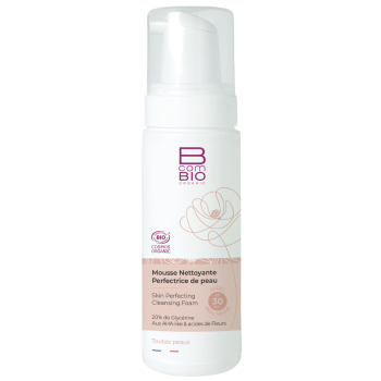 Mousse nettoyante perfectrice de peau bio BcomBIO - flacon-pompe de 150 ml