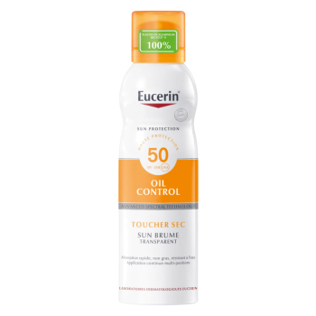 Sun oil control brume transparente SPF50 Eucerin - aérosol de 200 ml