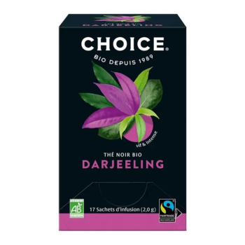 Infusion aux plantes bio darjeeling Choice - boite de 17 sachets 