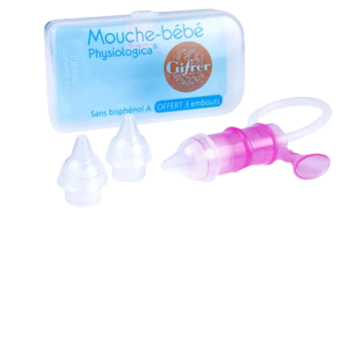 Mouche-bébé physiologica Gifrer - 1 mouche bébé + 3 embouts offerts 