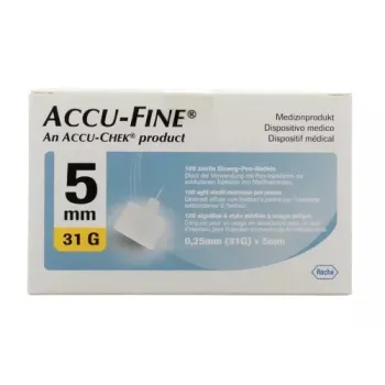 Accu-Fine aiguilles à stylo stériles à usage unique Accu-Chek - boîte de 100 aiguilles