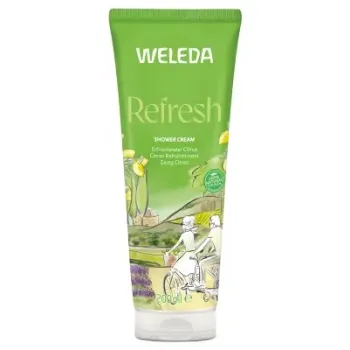 Crème de douche Refresh Citron rafraîchissant Weleda - tube de 200ml