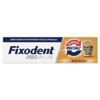 Crème adhésive goût neutre Fixodent Pro Plus - tube de 40g