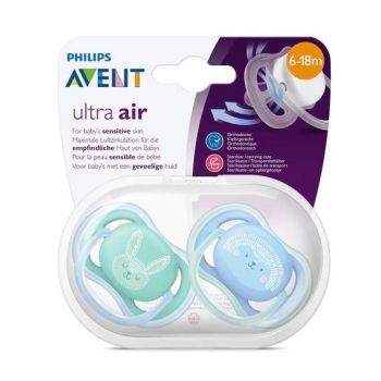 Sucette Ultra air 6-18 mois Avent - lot de 2 sucettes