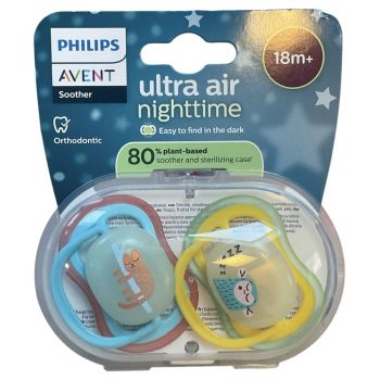 Ultra Air nighttime sucettes +18mois Avent - lot de 2 sucettes