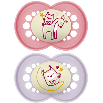 Sucettes Original Nuit +18mois Mam - 2 sucettes 