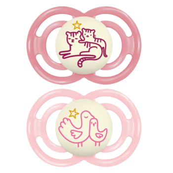 Sucette perfect nuit silicone 18 mois et + Mam - boîte de 2 sucettes 