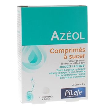 Azéol Adoucit la gorge Pileje - boîte de 30 comprimés
