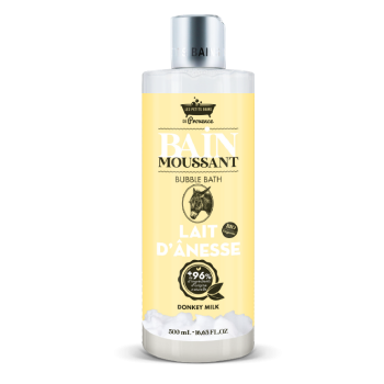 Bain moussant au lait d'ânesse Les petits bains de Provence - flacon de 500ml