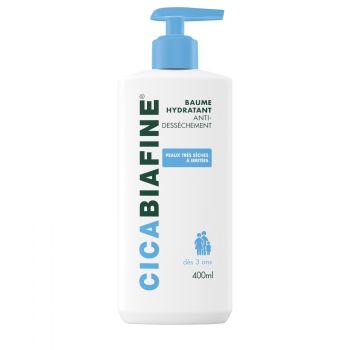 Baume corporel hydratant quotidien Cicabiafine - flacon-pompe de 400 ml
