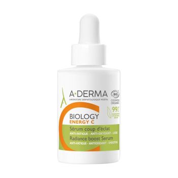 Biology Energy C sérum coup d'éclat bio A-Derma - flacon compte-goutte de 30ml