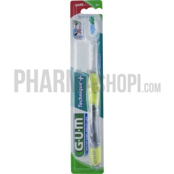 Brosse à dents technique + compact souple Gum - 1 brosse à dents