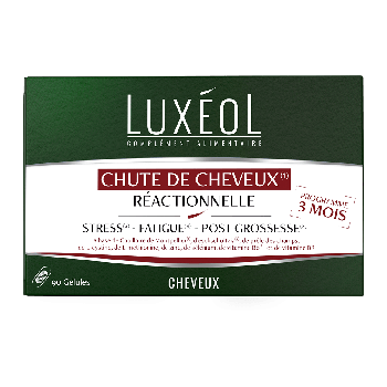 Chute de cheveux réactionnelle Luxéol - boîte de 90 gélules