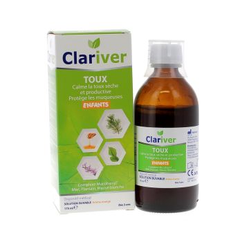 Clariver sirop toux enfants arôme orange Cooper - flacon de 175 ml