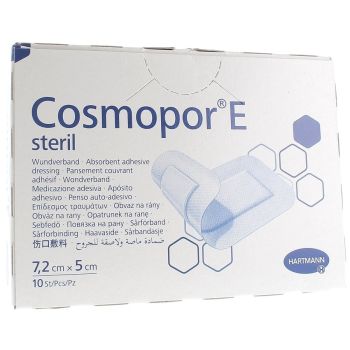 Cosmopor E Pansements Stériles Adhésifs 7,2 cm x 5 cm Hartmann - boîte de 10 pansements