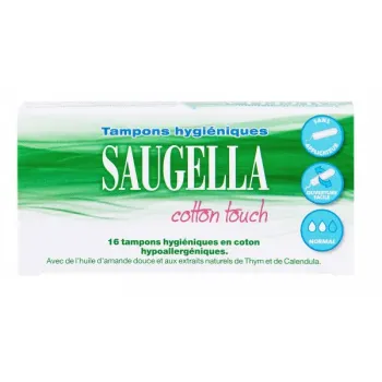 Cotton Touch Tampons hygiéniques super Saugella - boîte de 16 tampons