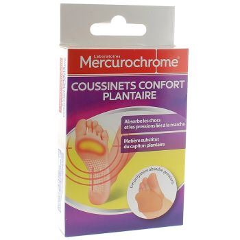 Coussinet confort plantaire Mercurochrome - Boite de 2 coussinets