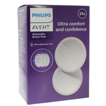 Coussinets d'allaitements jetables jour/nuit Avent -  Boite de 24 coussinets