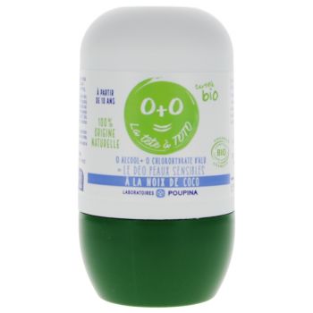La Tête à Toto Déodorant enfant 48h peaux sensibles noix de coco bio Poupina - roll-on de 50 ml
