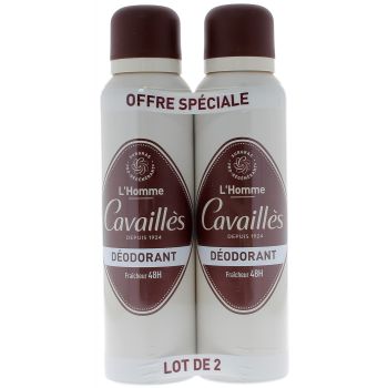 Déodorant fraîcheur 48h homme Rogé Cavaillès - lot de 2 sprays de 150ml