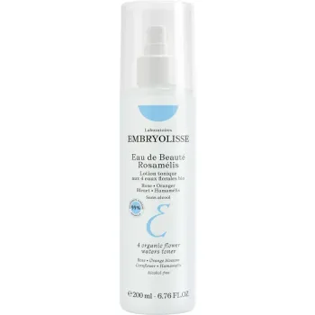 Eau de beauté Rosamélis lotion tonique aux 4 eaux florales bio Embryolisse - spray de 200 ml