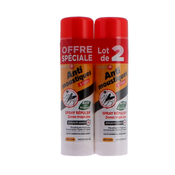 Expert 123 spray répulsif moustiques et tiques Novodex - lot de 2 sprays de 100ml