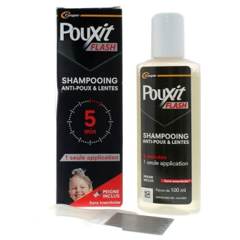 Flash Shampooing anti-poux et lentes Pouxit - flacon de 100ml