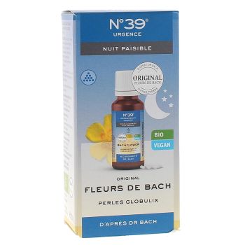 Fleurs d'E. Bach Nuit paisible N°39 Lemon pharma - flacon de 20g de perles globulix