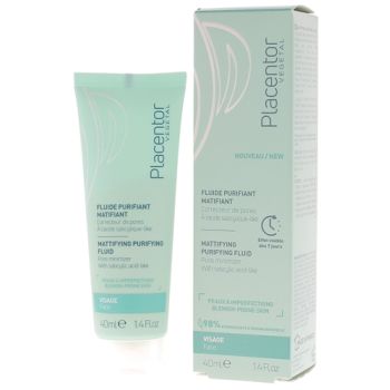 Fluide purifiant matifiant peaux à imperfections Placentor végétal - tube de 40ml