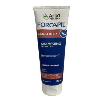 Forcapil shampooing Kératine+ fortifiant/réparation Arkopharma - tube de 200ml