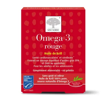 Omega 3 rouge New Nordic - boite de 60 gélules